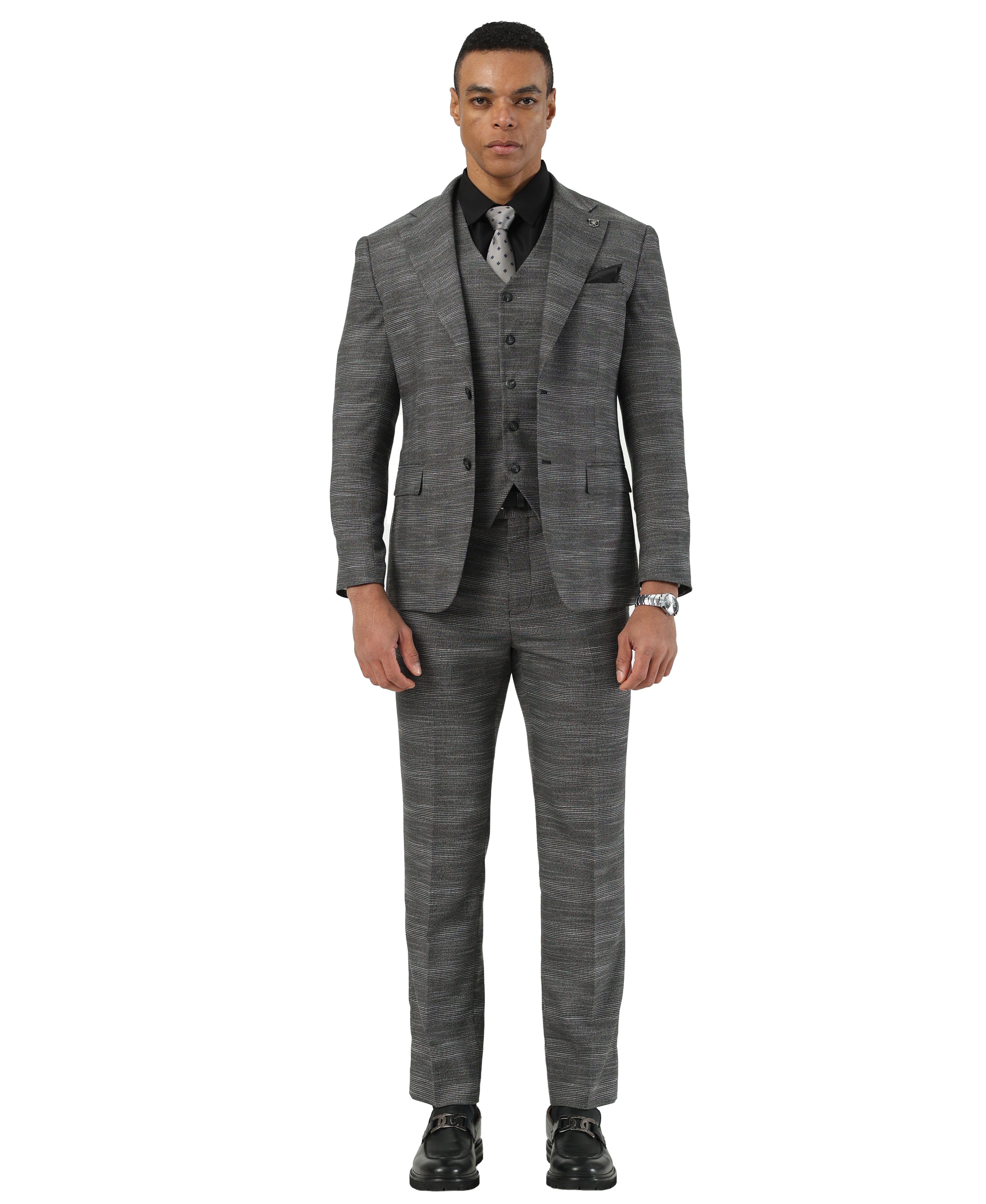 Mens Suit Plaid 3pc by Stacy Adams